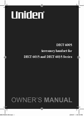 Uniden Telephone DECT 6015-page_pdf